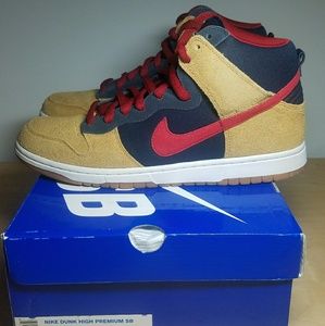 Nike SB Dunk High-Dark Obsidian/Varsity Red-Mapl
